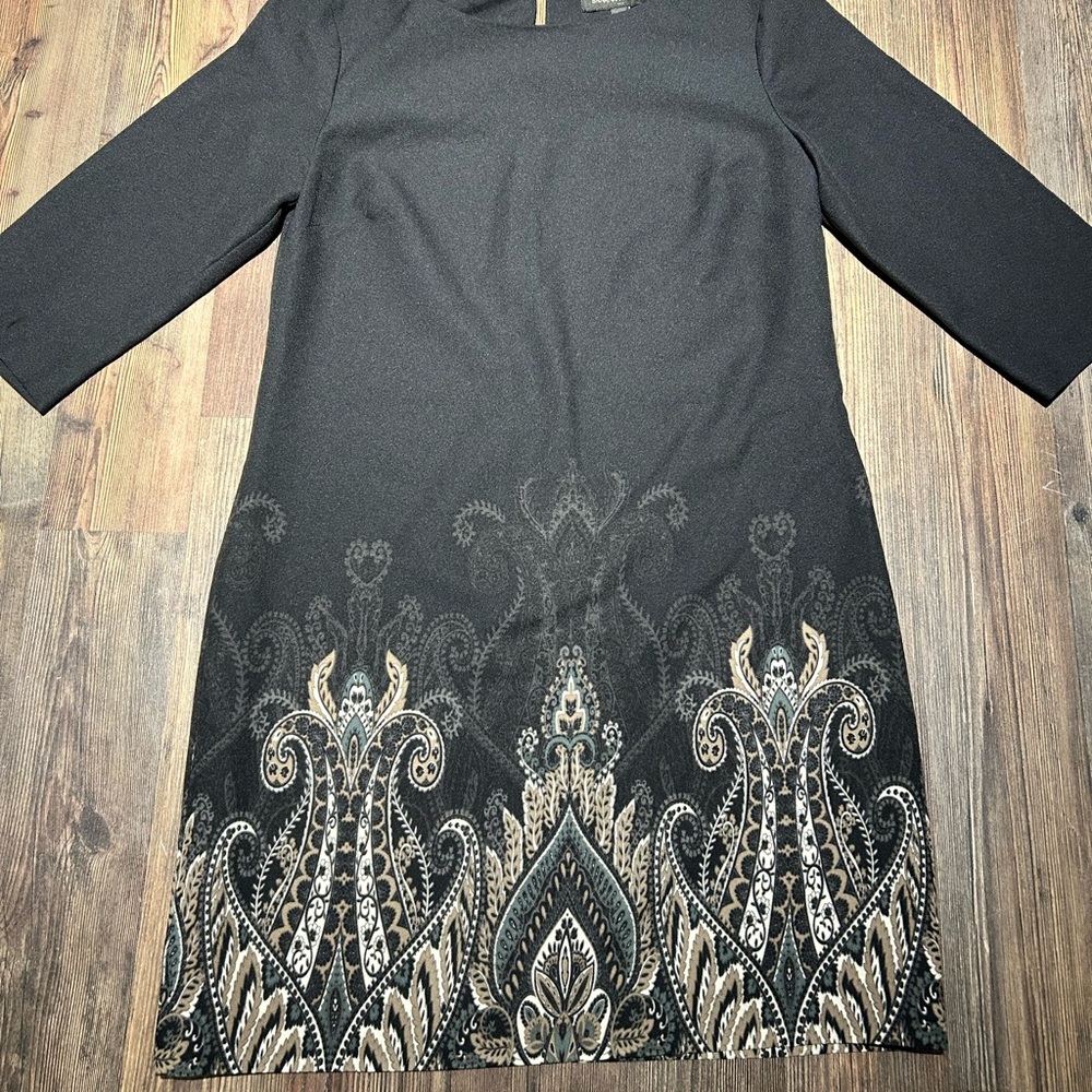 Banana Republic Black Dress with Gold Accents